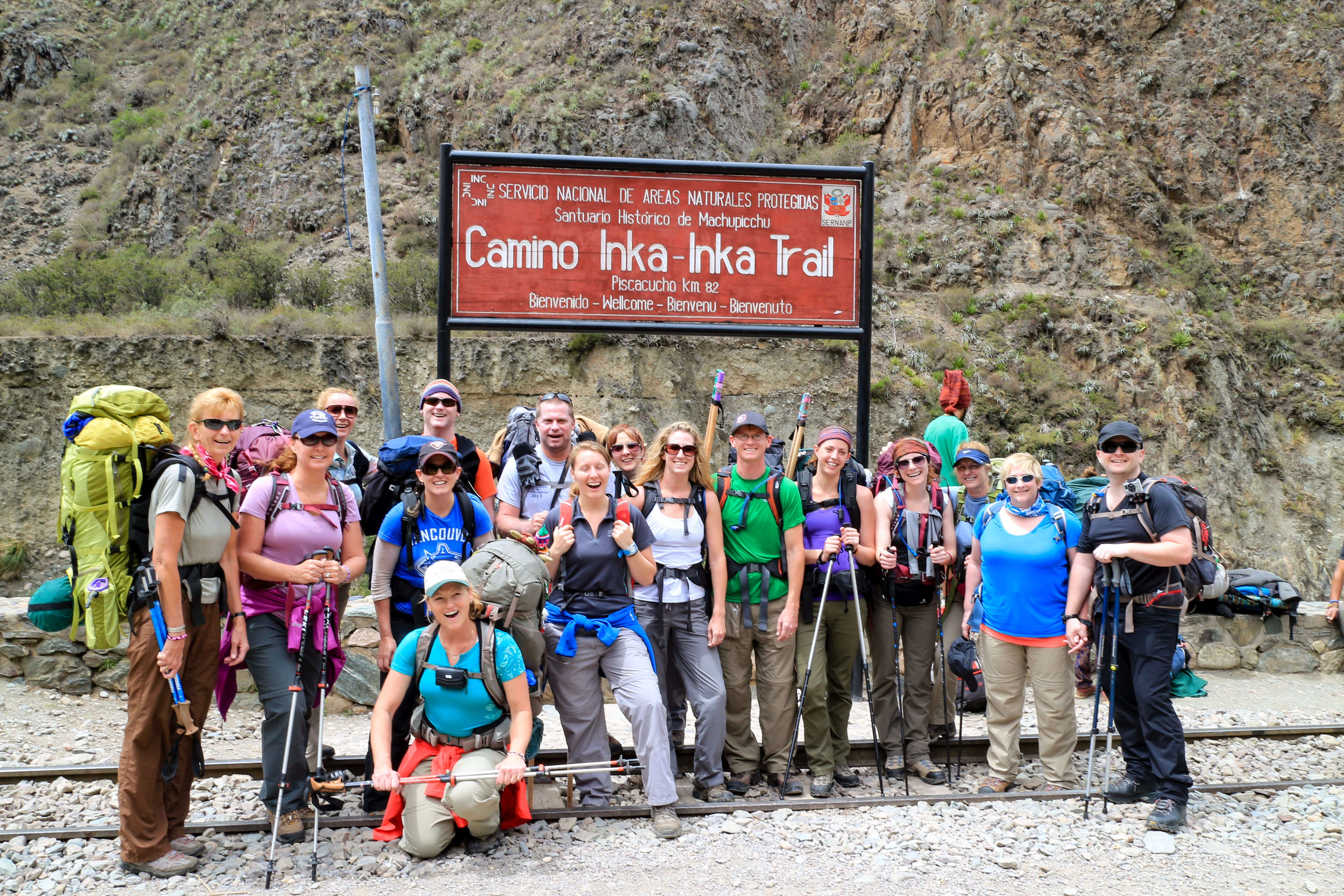 Inca Trail Entrance Group at the Entrance of the Inca Trail