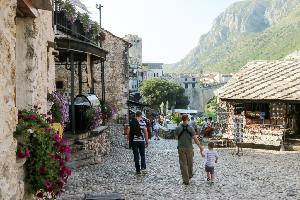 andrew and Matthew mostar Andrew and Matthew wandering the street of old town in Mostar