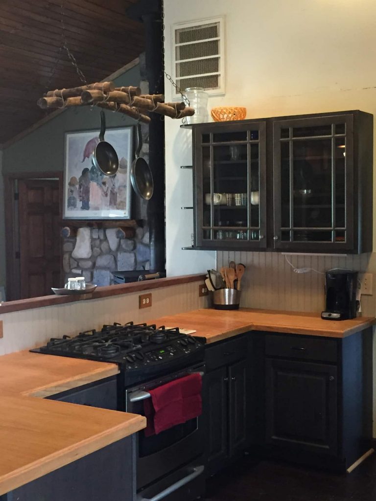 Kitchen at Cozy Cabin turkey run state park indiana cabins